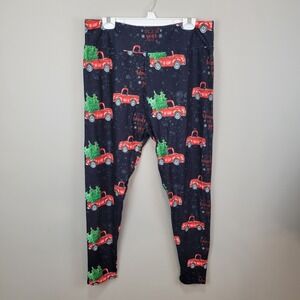 Dren Designs Christmas Truck Polyester Spandex Ankle Leggings One Size Fits All